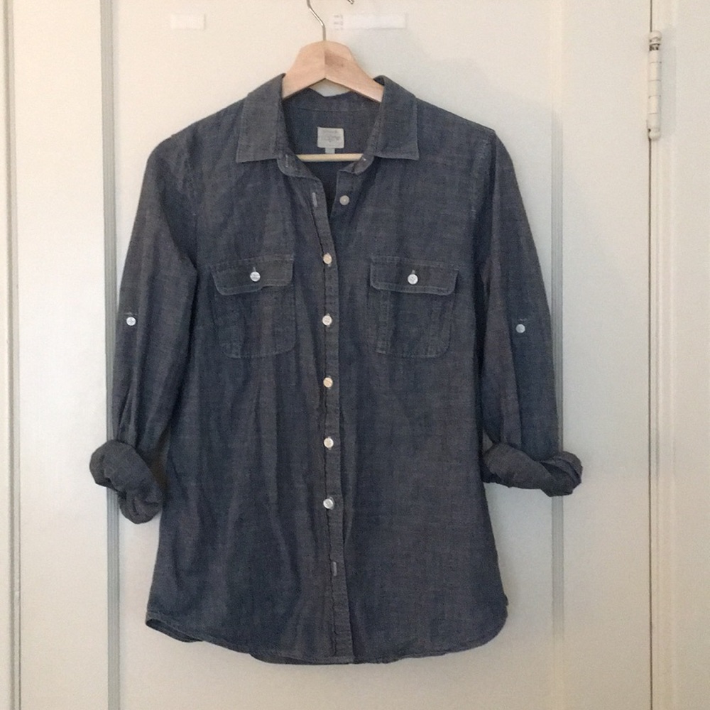 J Crew chambray button down shirt